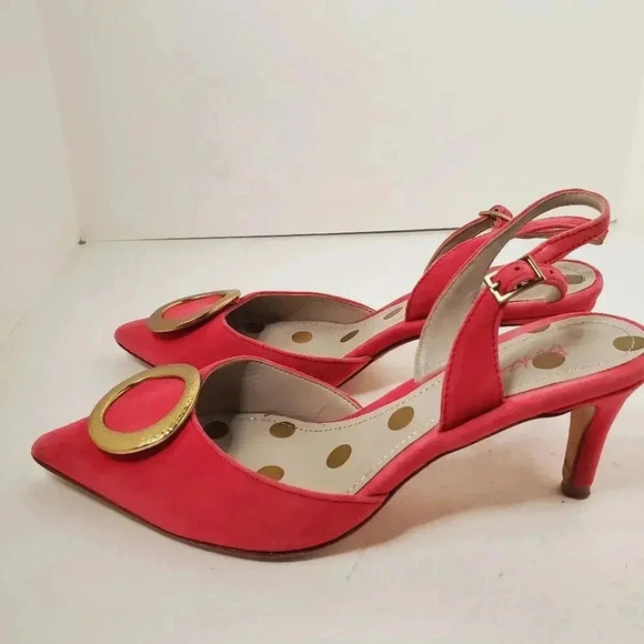 Boden Pink Suede Heels 38 - Picture 4 of 8
